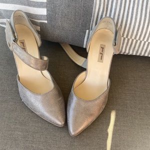 Paul Green Silver pumps with Velcro strap size 71/2